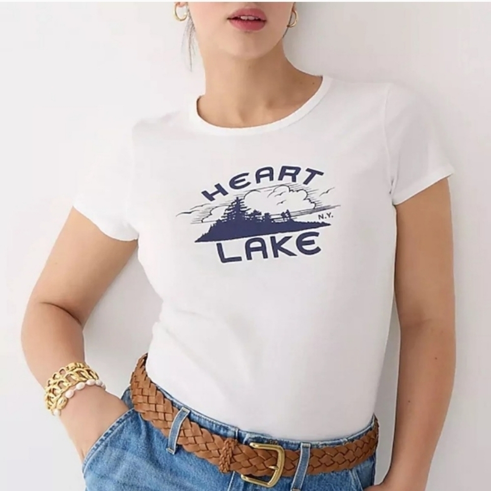 J Crew Heart Lake Tee NWT Sz S NWT